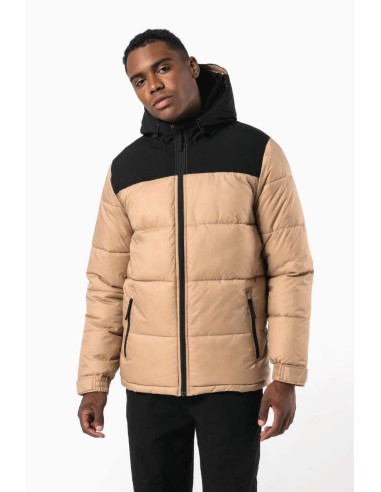 KAR-K6163-UNISEX BI-TONE PADDED JACKET WITH HOOD